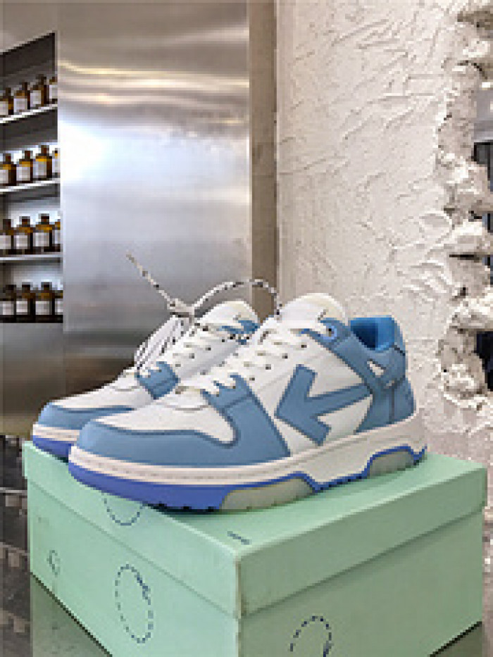 ofw out of office low-top leather sneakers