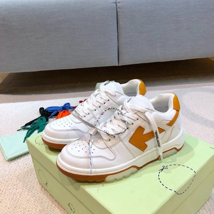 ofw out of office low-top leather sneakers