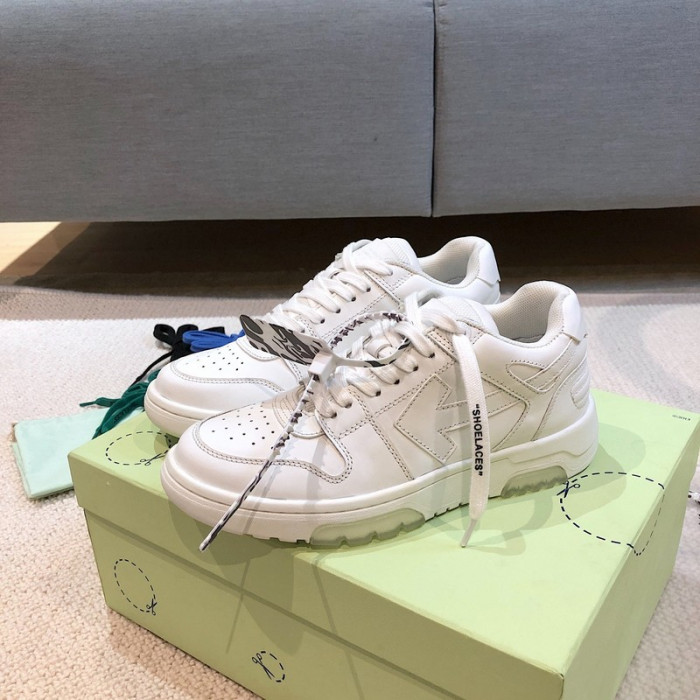 ofw out of office low-top leather sneakers
