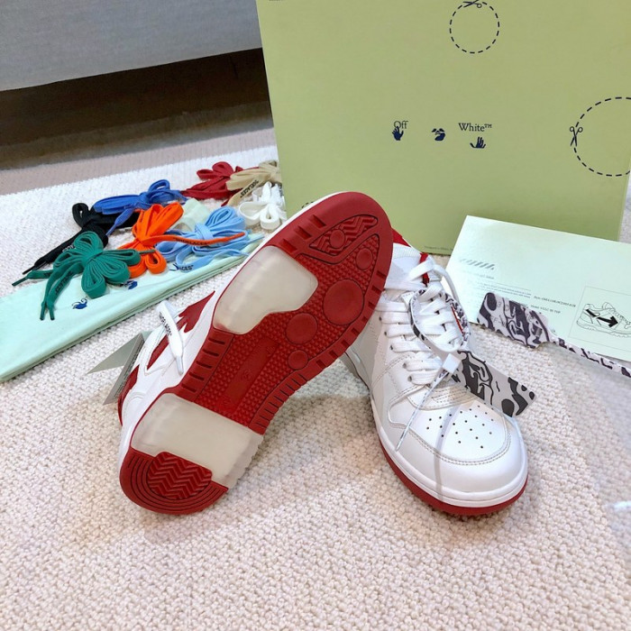 ofw out of office low-top leather sneakers
