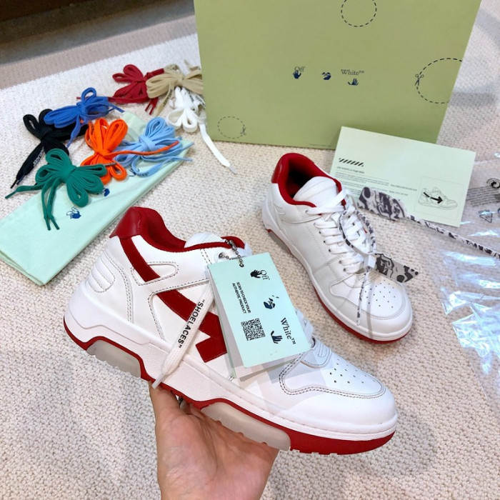ofw out of office low-top leather sneakers