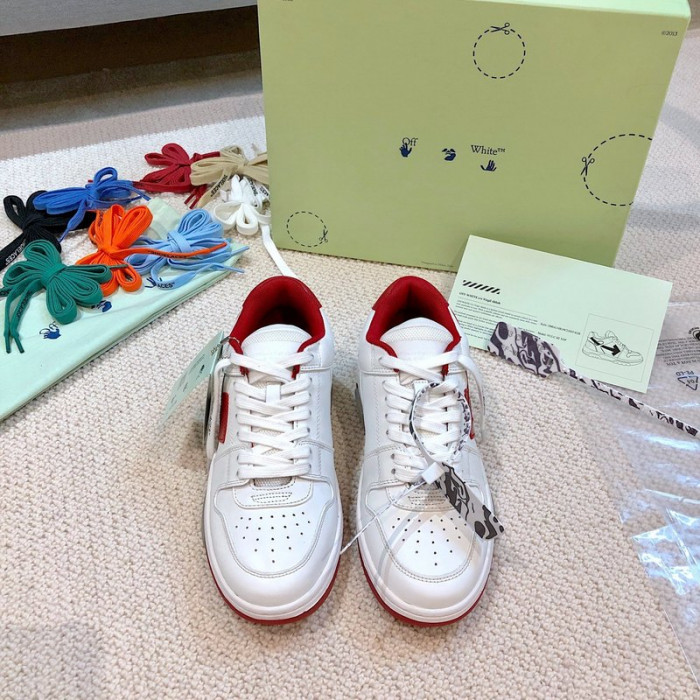 ofw out of office low-top leather sneakers