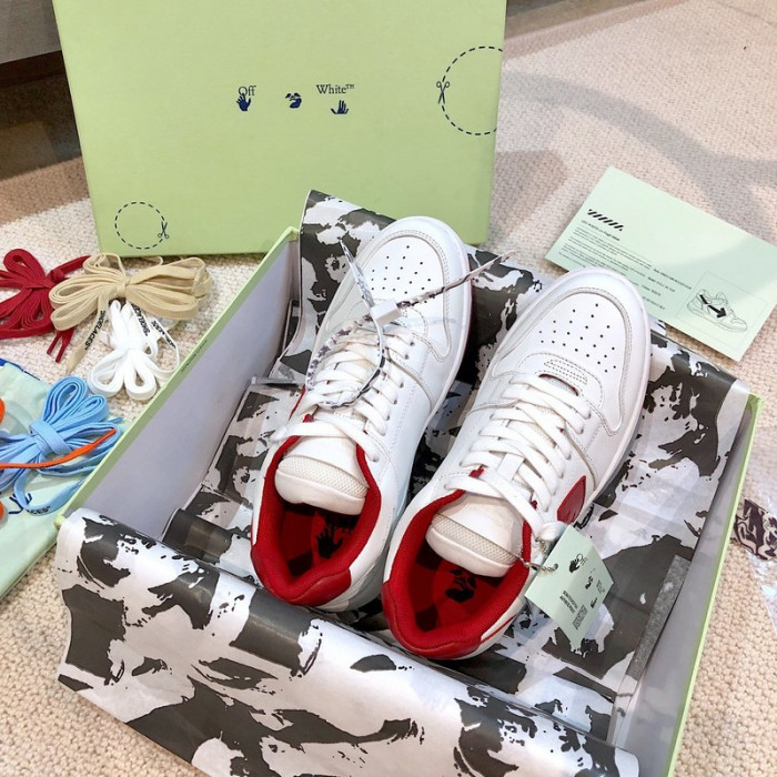 ofw out of office low-top leather sneakers