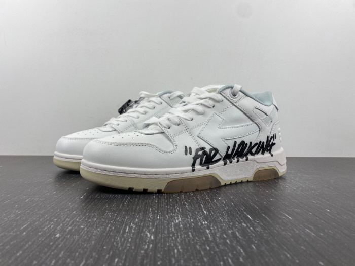 ofw out of office low-top leather sneakers