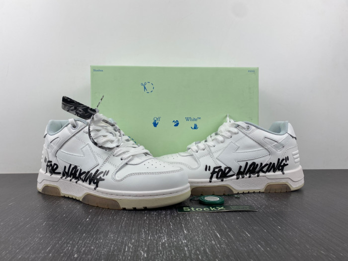 ofw out of office low-top leather sneakers