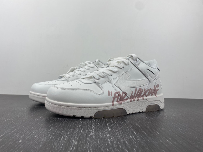ofw out of office low-top leather sneakers