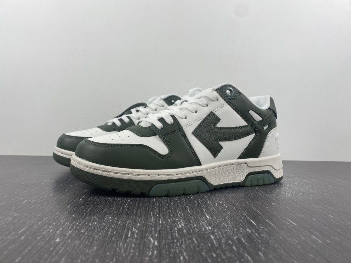 ofw out of office low-top leather sneakers
