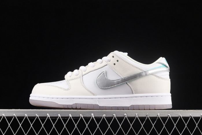 nike sb dunk low diamond S*pply co white diamond bv1310-100