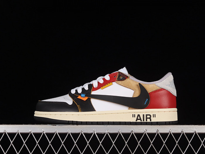 air jordan 1 retro low white brown black cz0790-107