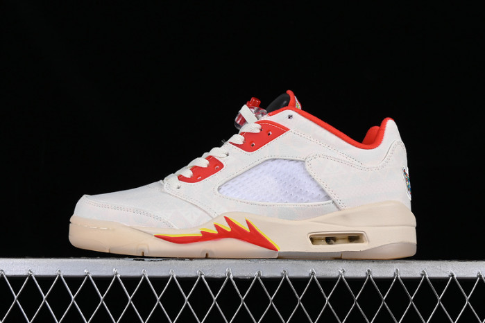 air jordan 5 low chinese new year red/white/yellow dd2240-100