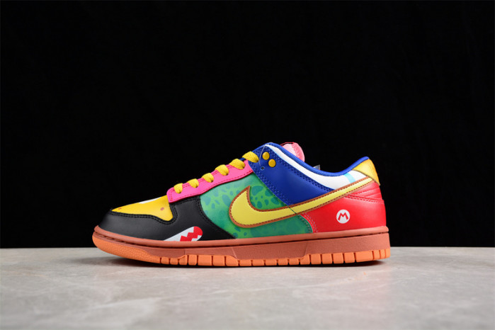 nike dunk low "what the S*per mario" custom dh0952 100