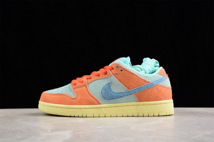 nike sb dunk low orange noise aqua dv5429-800