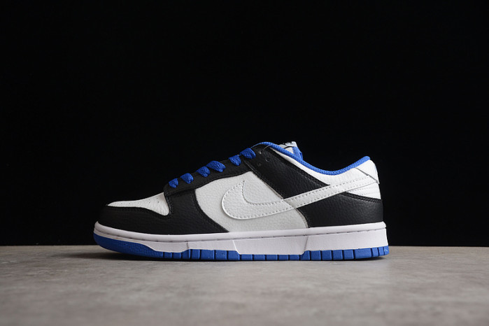 nike dunk low white black blue fd9064-110