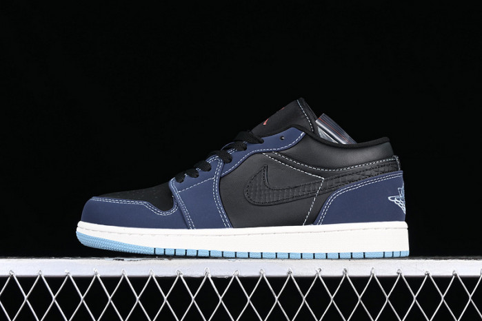 air jordan 1 low navy black snakeskin fj5478-010