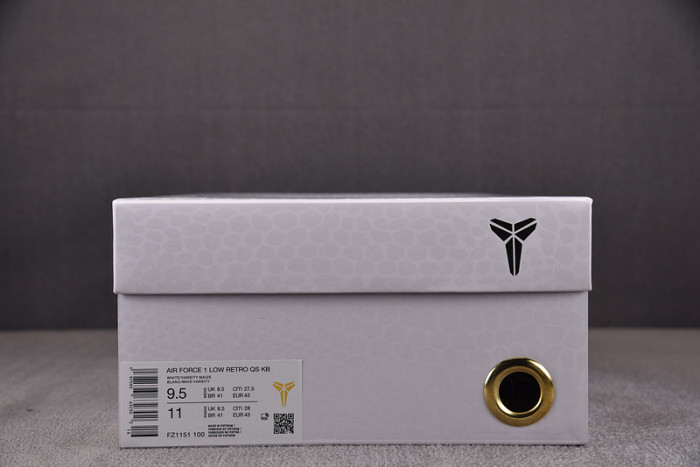 KOBE BRYANT NIKE AIR FORCE 1 LOW WHITE FZ1151-100